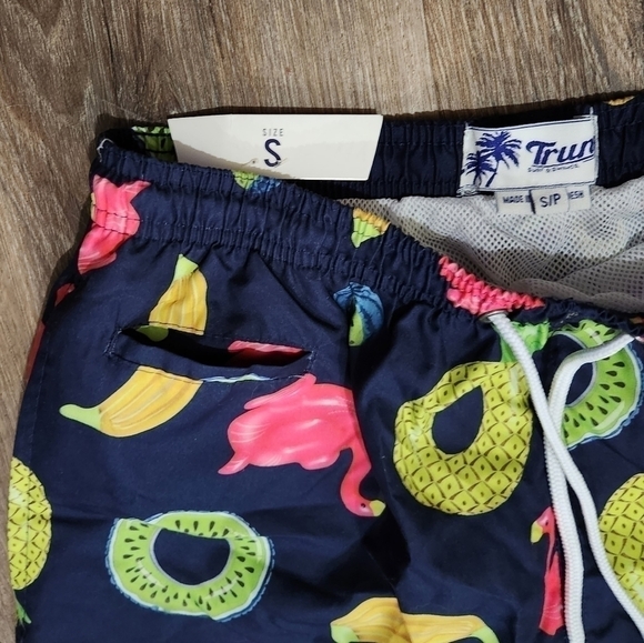 Macy's Trunks Surf & Swim Co Navy Blue Pool Float Beach Wear Trunks Small NWT - Picture 7 of 16
